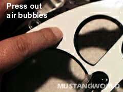 Press out bubbles